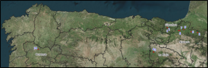 Distribución de las parcelas caracterizadas en la primera anualidad del GO-Coníferas+